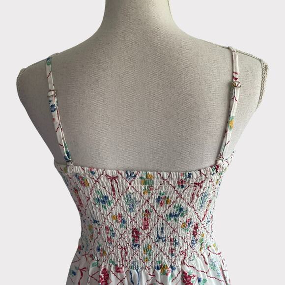 Jessica Simpson Mini Strapless Dress Floral Box Lemon Couette Size Medium - Picture 9 of 12